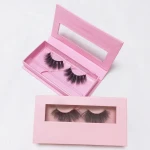 Private label magnetic eyelashes box packaging luxury eyelash packaging box case eyelash vendor customized boxes pink