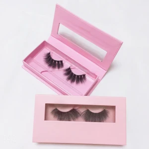 Private label magnetic eyelashes box packaging luxury eyelash packaging box case eyelash vendor customized boxes pink