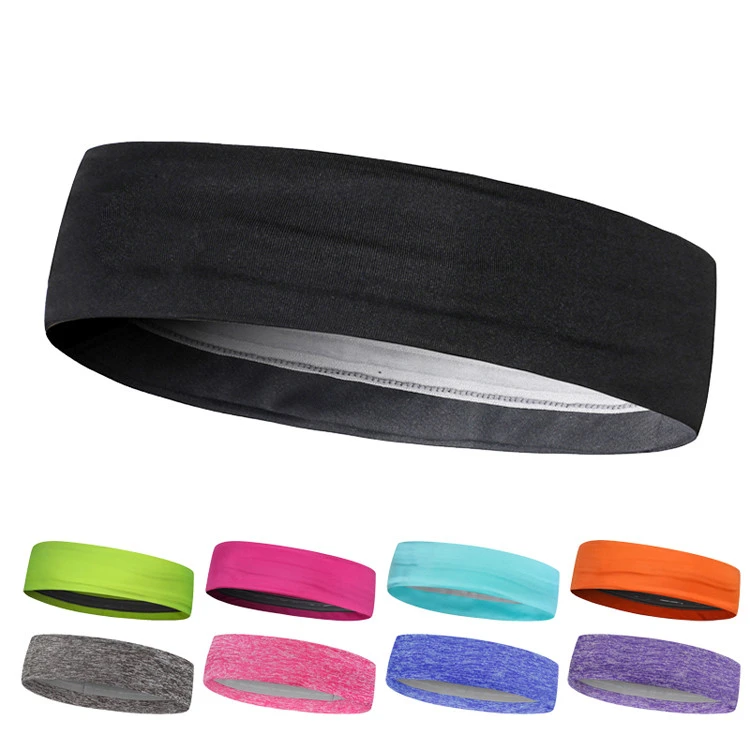 professional athletic headbands Custom LOGO girls yoga headband black running elastic head band gym hairband Spot wholesale