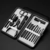 Professional Pedicure Kit Nail Scissors Grooming Kit with Black Leather Travel Case Nail Cutter Nail Clippers set Manicure Set