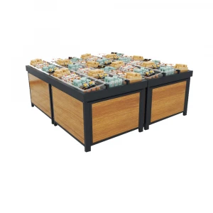 Professional Supplier Disassembly Storage Functions Flat Island Color Cheap Supermarket Display Shelf Racks