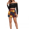 Promotional various autumn color casual high waist short women skirts