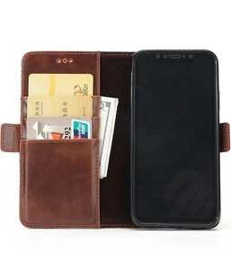 PU Leather Book Wallet Folio Flip Kickstand Card Slots Holder Magnetic Closure Protective Cases For Apple iPhone X