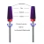 Import Purple Tungsten Carbide Nail Drill Bit 5 In 1 Tapered Drills Milling for Manicure Remove Gel Acylics Nails Accessories Tools from China