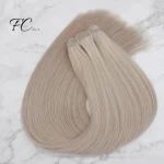 remy quality light blonde color hot sale human hair extension 26 inch weave hair extensions machine weft