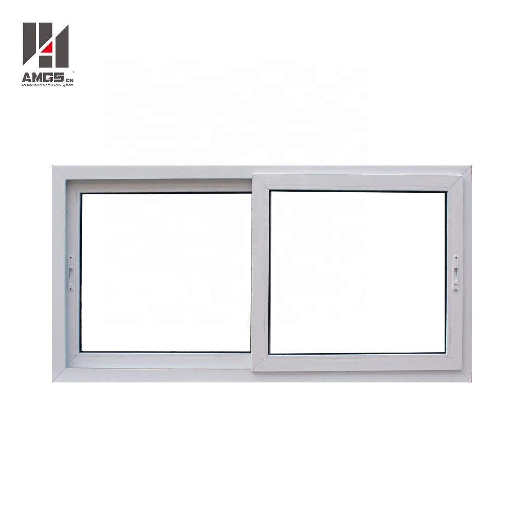 Residential double glazing soundproof sliding windows white pvc/upvc windows