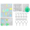 Resin mold key ring mold with key ring for Christmas decoration and jewelry pendant resin craft DIY  Resin silicone mold set