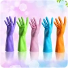 Reusable Anti Slip Durable Long Cuff Household Cleaning Latex Gloves For Kitchen Dish Washing Cleaning Gloves Cleaning supplies