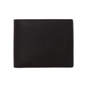 RFID Blocking saffiano leather slim wallet fashion black wallet for mens wallet genuine leather