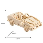Robotime Educational Kids DIY London bus model toy Wooden car