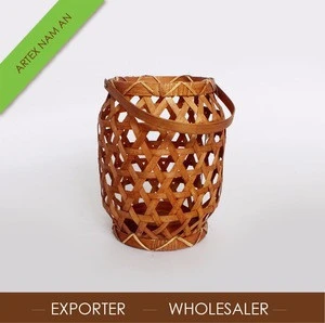 Romantic Hanging Bamboo Lanterns Home Decor / Candle holder in Vietnam - NB 08 21 007 1