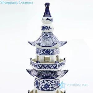 RZPI42   Chinese ancient times pure hand made ceramic decorative pagoda