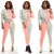 SA9061 fashion color blocking design winter sports wear plus size long sleeve 2 piece women jogging suit set