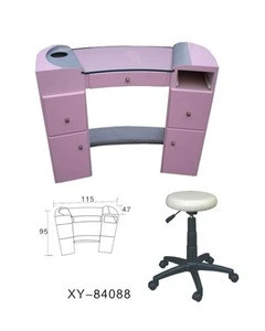 salon manicure nail table with fan and drawer and stool