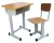 School  furniture with a set of desks and chairs with adjustable height
