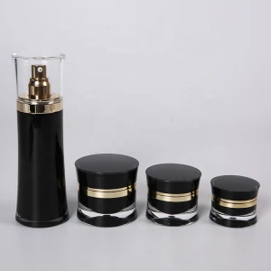 Shangyu nearest mate black beauty product packaging containers spray plastic airless pump bottle