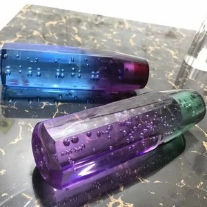 Shift Knob Stick Crystal Transparent Bubble Purple Blue Throw Gear Shifter 20cm