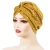 Import Shiny Bright Colorful Head Wrap Metallic Multi-Color Gradient Sequins Muslim Turban Cap gold bling turban from China