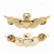 Import Shiny gold customized metal pilot wings pin badge,personalized logo wings lapel pin, golden plating badges from China