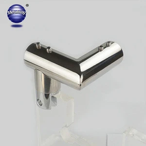 Shower room SUE glass holding clips glass patch fitting hardware 90 degree pipe connector