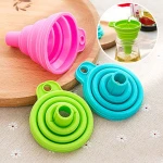 Silicone folding telescopic long neck funnels liquid separation small funnel