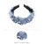 Import Simple Jeans Fabric Pearls Hairbands for Girls/Women Blue Cloth Cross Kontted Plastic Wide-edged Headband Female Headpiece from China