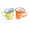 Small Coffee Tea Water Cup New Design Drinkware Gift Ceramic Mug Sets Custom Color Polka Dots Ceramic Coffee Mugs