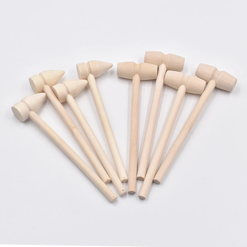 Small mini wooden mallet hammer pets toys and accessories wooden crafts cake tools crab smith chasing hammer for chocolate
