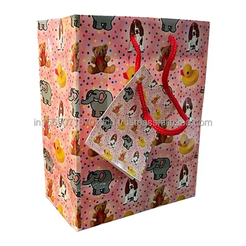 Small Printed Gift Paper Bags Happy Birthday Gift Paper Bags Festive Gift Paper Bags Stock Lot First Quality Made in India