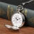 Import Smooth And Bright Retro Two-faced Silver Necklace Roman Pocket watch from China