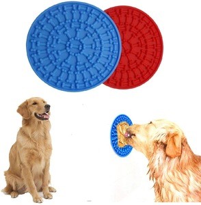 Soft Silicone Dog Lick Pad Mat Bowl pet food plate pet dog bath slow feeder