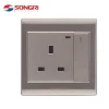 Songri Industrial Stainless Steel 13a Electrical Surface Wall Indicator Switch and Sockets Bs