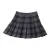 Import SP1270Q  Young Girl  Fashhion  Autumn High Waist Plaid  Pleated  Skirt from China