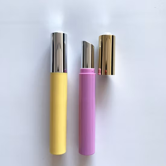 Eml Ls2515 Diamond Lipstick Tube Luxury Empty Lipgloss Component Case Plastic Lip Gloss Tube Round Long Base Plastic Lipstick Case