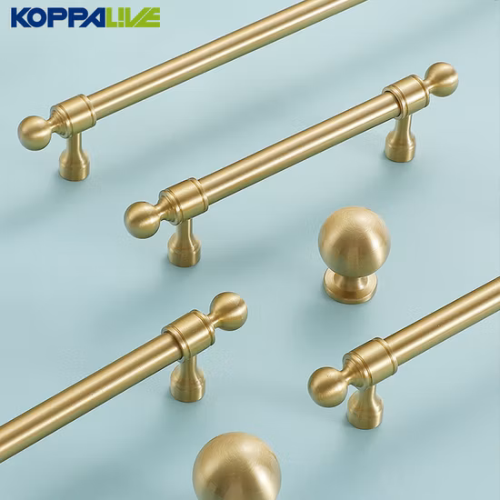 French Modern Luxury Chrome Plated Round Ball Drawer Cabinet Door Brass Handle