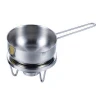Stainless Steel Cheese Chocolate Melting Pot Boiler Heater With Handle