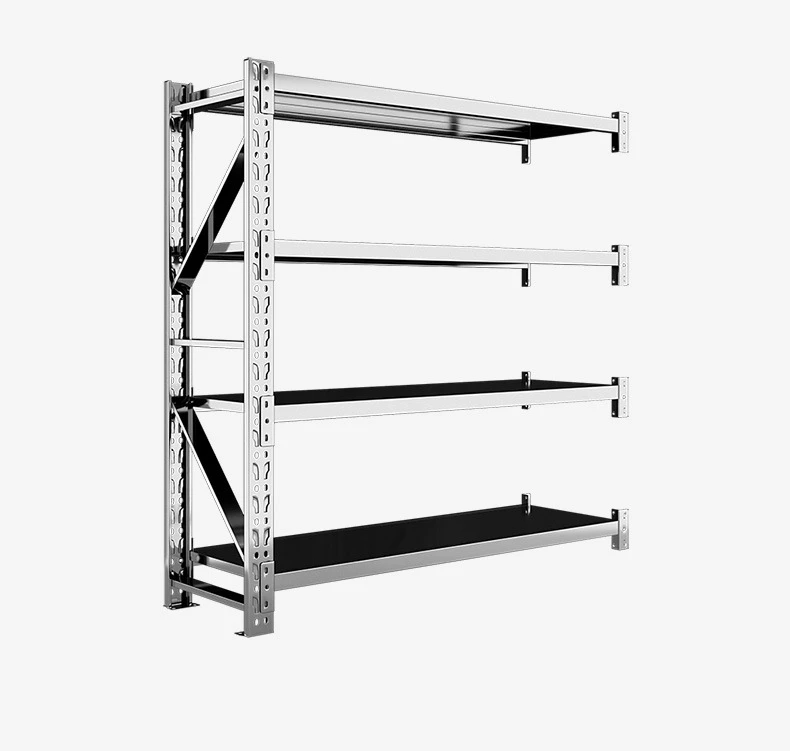 stainless steel easy-install height adjustable 5 layers metal storage  rack heavy Duty Metal Warehouse Storage  shelf system