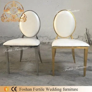 stainless steel gold round back frames manufacturer metal dining chair