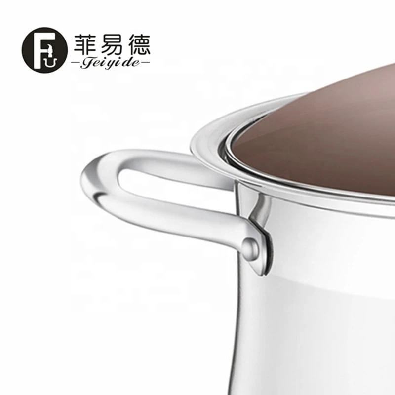 Stainless Steel hot pot soup base thermo casserole soup cooking pot with super bottom 22-28cm pot sets