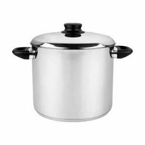 Stainless steel induction cooking pot stock pot cookware with stainless steel lid
