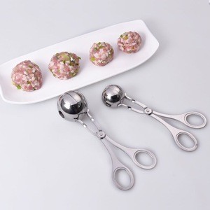 Stainless Steel Meat with Round Oval Baller Salad Tong Dough Scoop