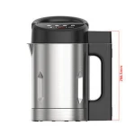 Stainless Steel Soymilk Maker 1.6 liter with SMOOTH,CHUNKY,SMOOTHIE, BLEND functions