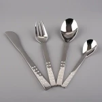 Stainless steel spoon and fork flatware Cutlery Set