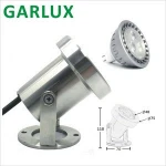stainless steel underwater led pool light with 3w mr16 led bulb