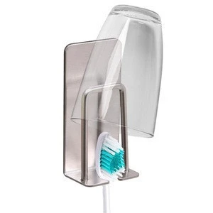 Stainless Steel Wall Mount Toothbrush Holder Hook Self-Adhesive Tooth Brush Organizer Box Bathroom Accessories H106