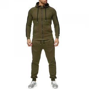 Stock Apparel Custom Logo Men Tracksuits Solid Color Jogging Hooded Sets For Men Sweat Suit