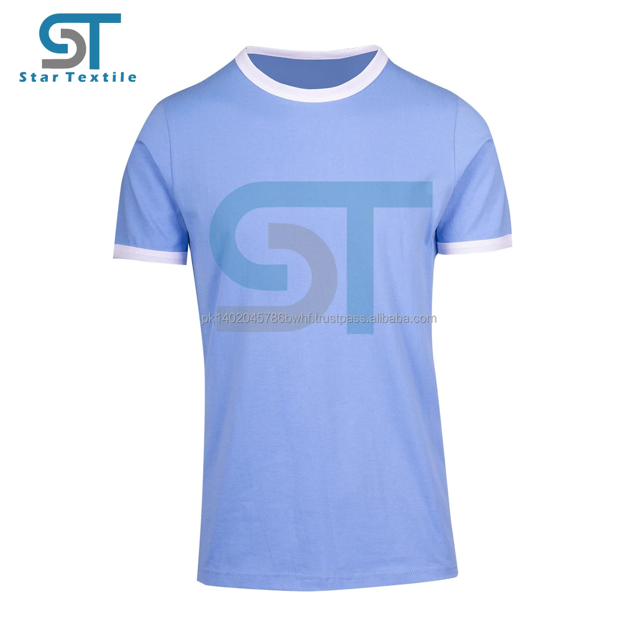 T-Shirts Slim Fit Retro Ringer-Style / 2021 100% cotton tubular style printing ringer t shirt / mens t-shirt ring style