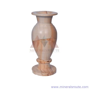Teakwood Marble Flower Vase