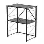 The Latest Fashion Living Room Kitchen Steel Shelf Organizer Storage Rack 2 Layers Stainless Steel Storage Holders
