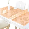 thick transparent pvc protective table cover floral table cloth in roll